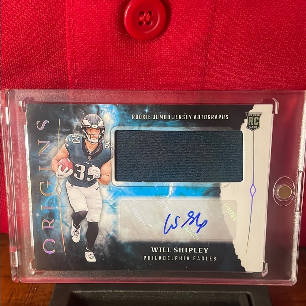 Will Shipley Rookie Jumbo Jersey Autograph Card
